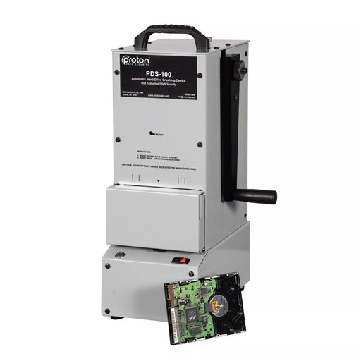 Proton PDS-100 Hard Drive Crusher (electrically and/or manually powered)