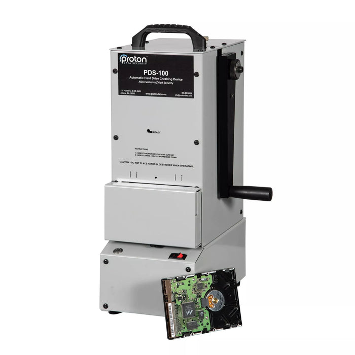 Proton PDS-100 Hard Drive Crusher (electrically and/or manually powered)