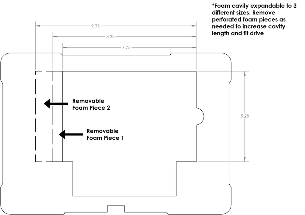 LaCie 1big, d2 Waterproof Case - 1 Capacity